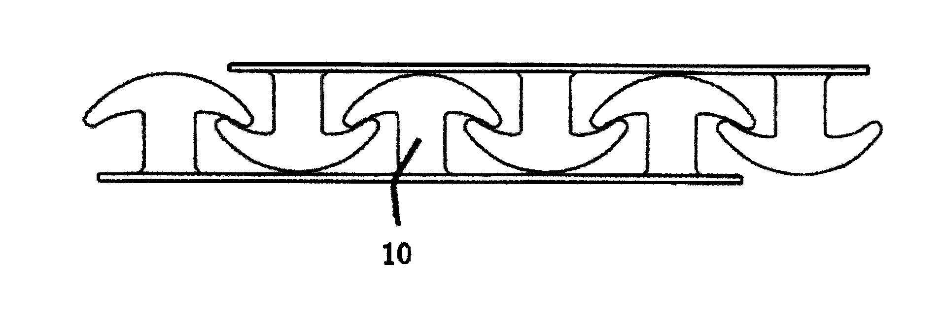 Automatic gripping device with extremely flexible hooks