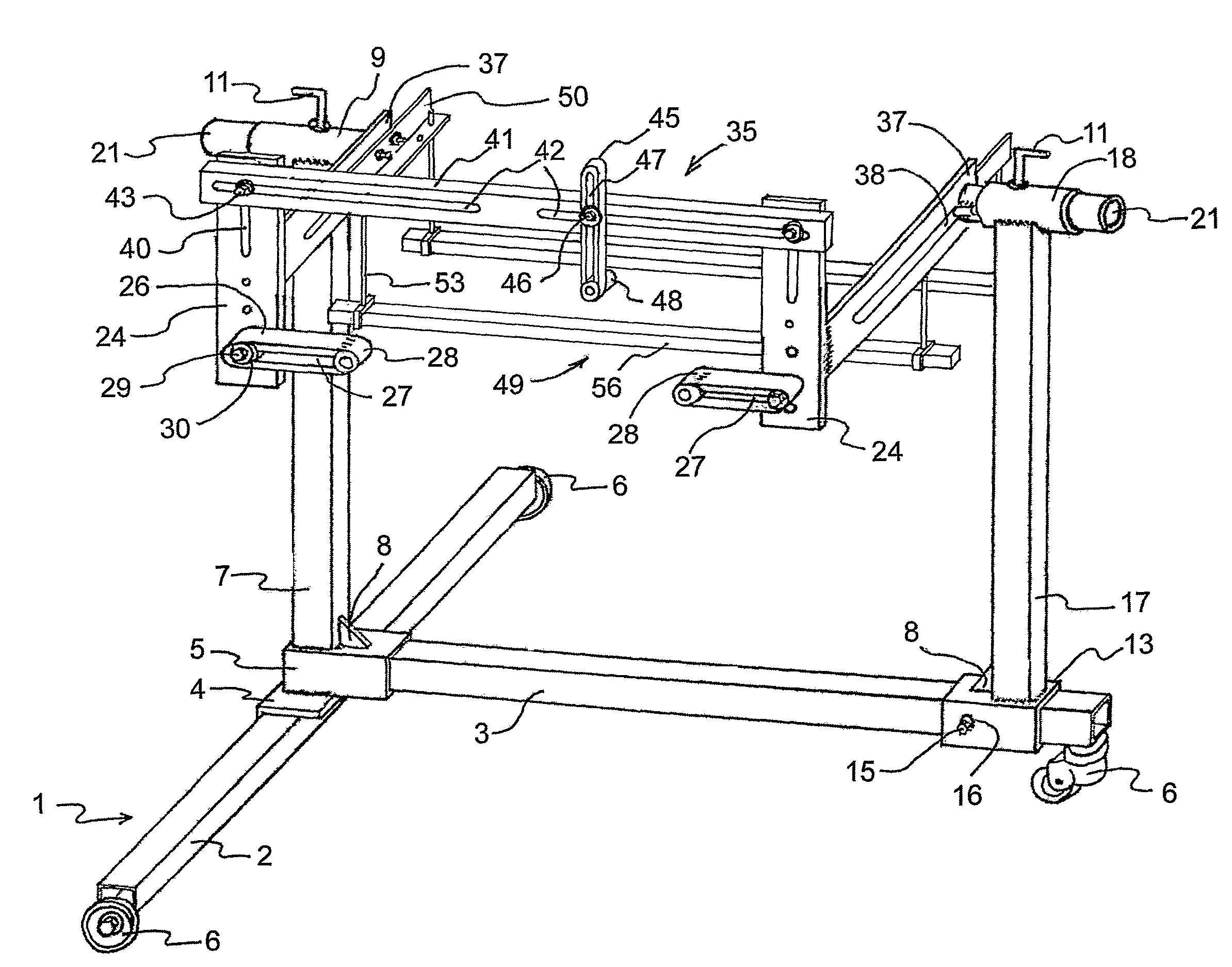 Universal vehicle engine, gearbox and like stand