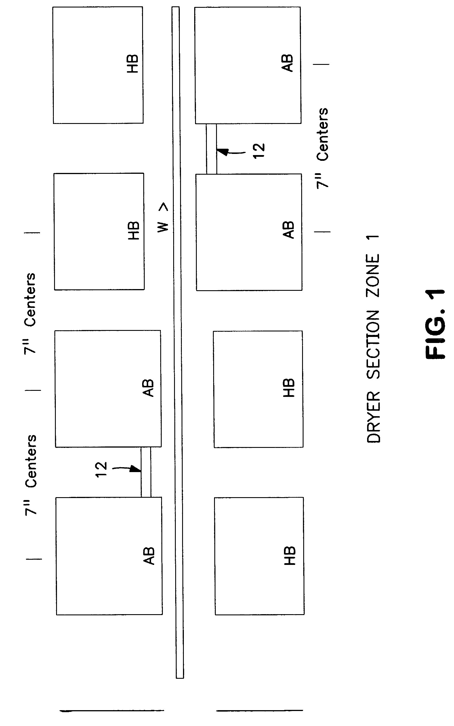 Paired air bar/hole bar arrangement in web dryer