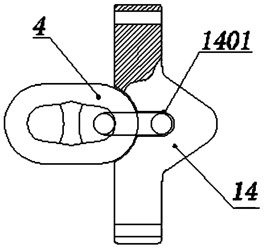 Non-standard wear-resistant stop block feeding and stopping device