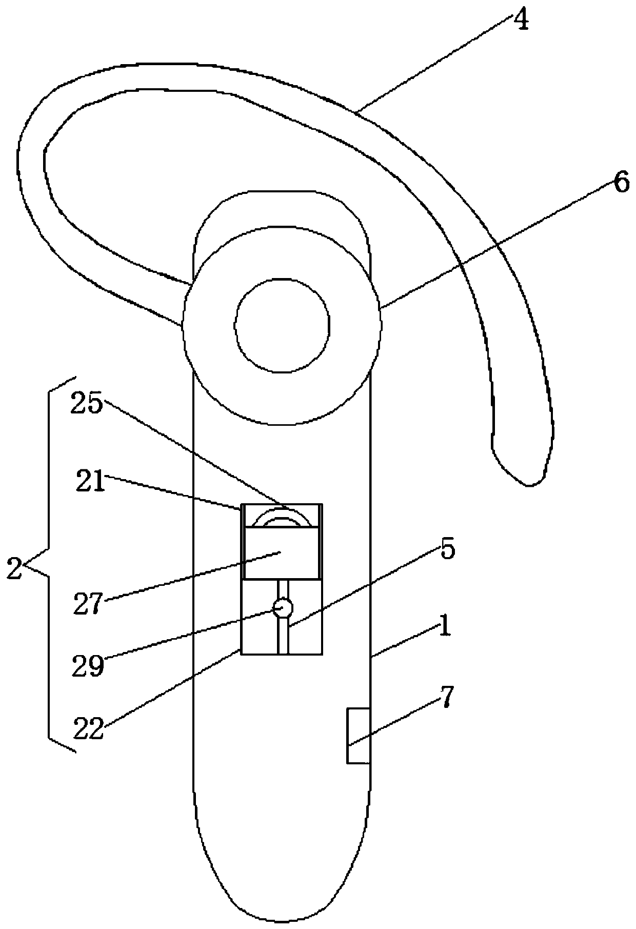 A bluetooth earphone with double wearing effect