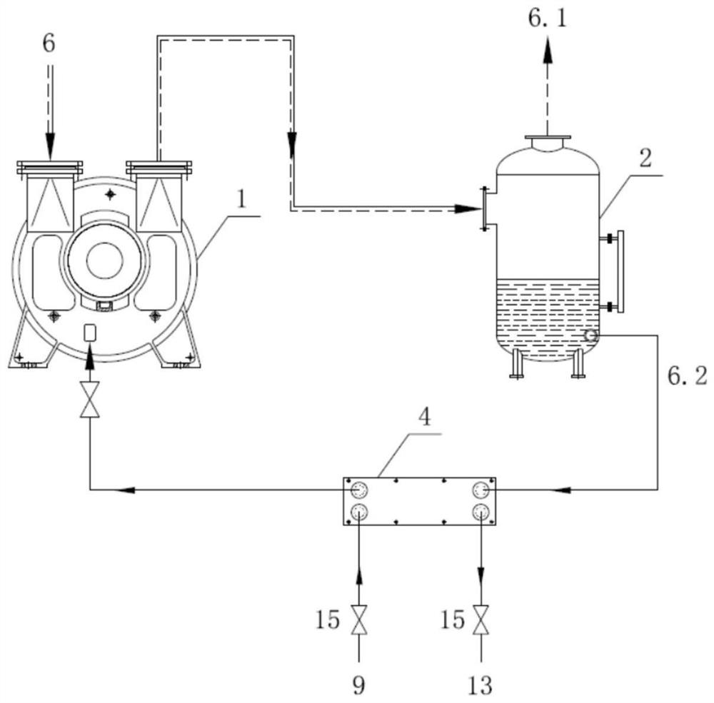 Multi-stage cooling water system of coal fired power plant vacuum pump, and cooling method