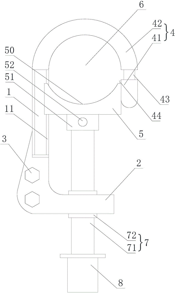 High-voltage cable head grounding device