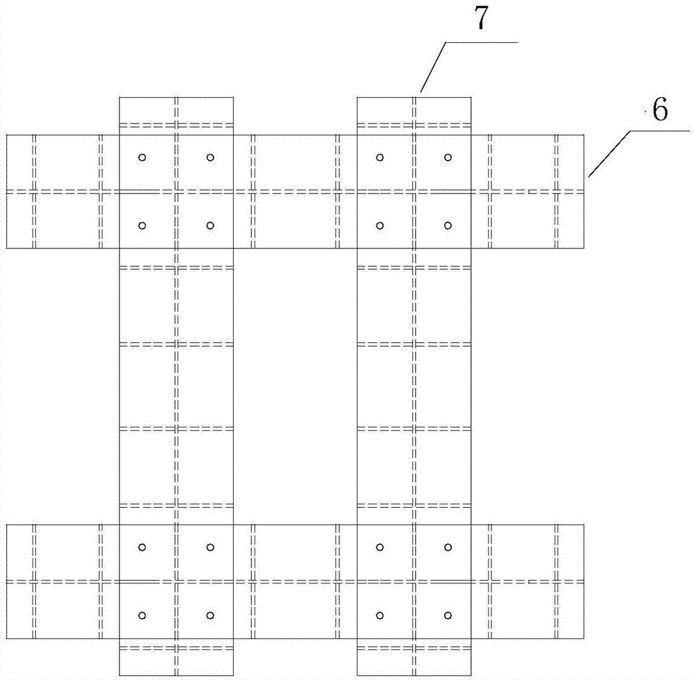 Steel platform tower crane foundation and construction method thereof