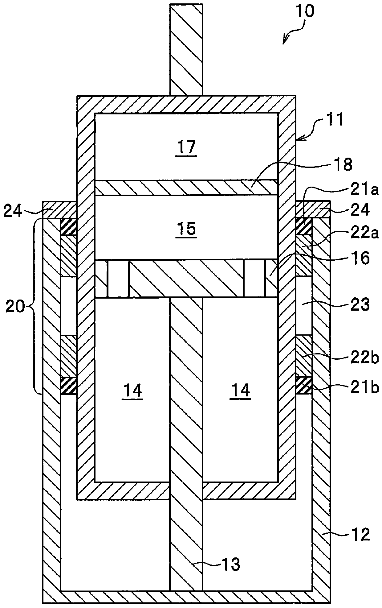 Vibration damping device of inverted structure