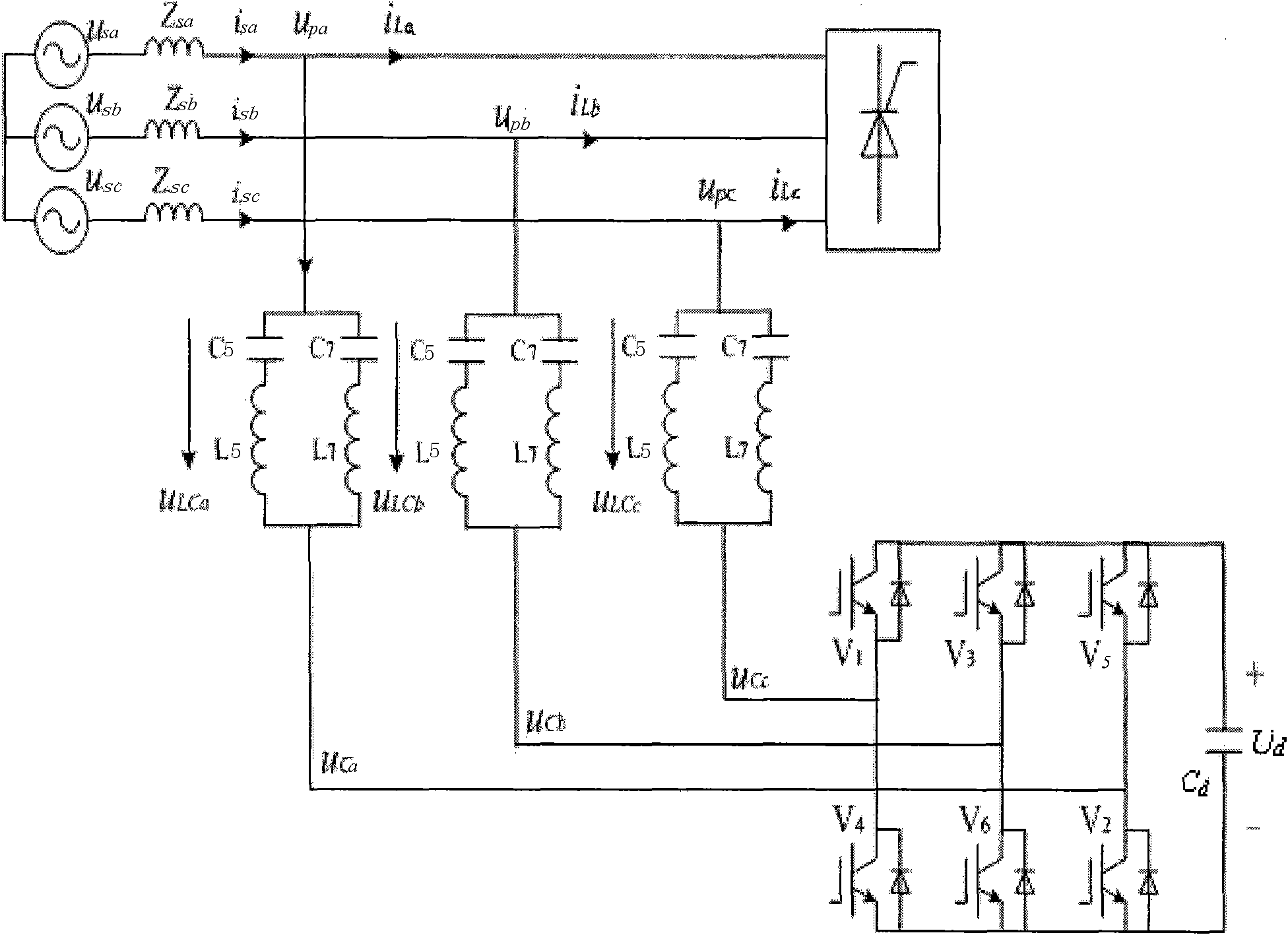 Detection control method of self-adapting tuning passive power filter