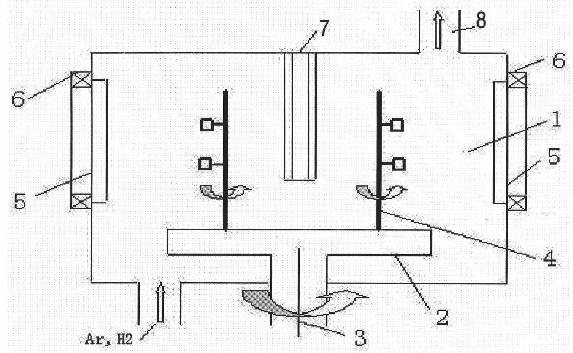 Method for preparing hydrogenated silicon film by utilizing magnetron sputtering