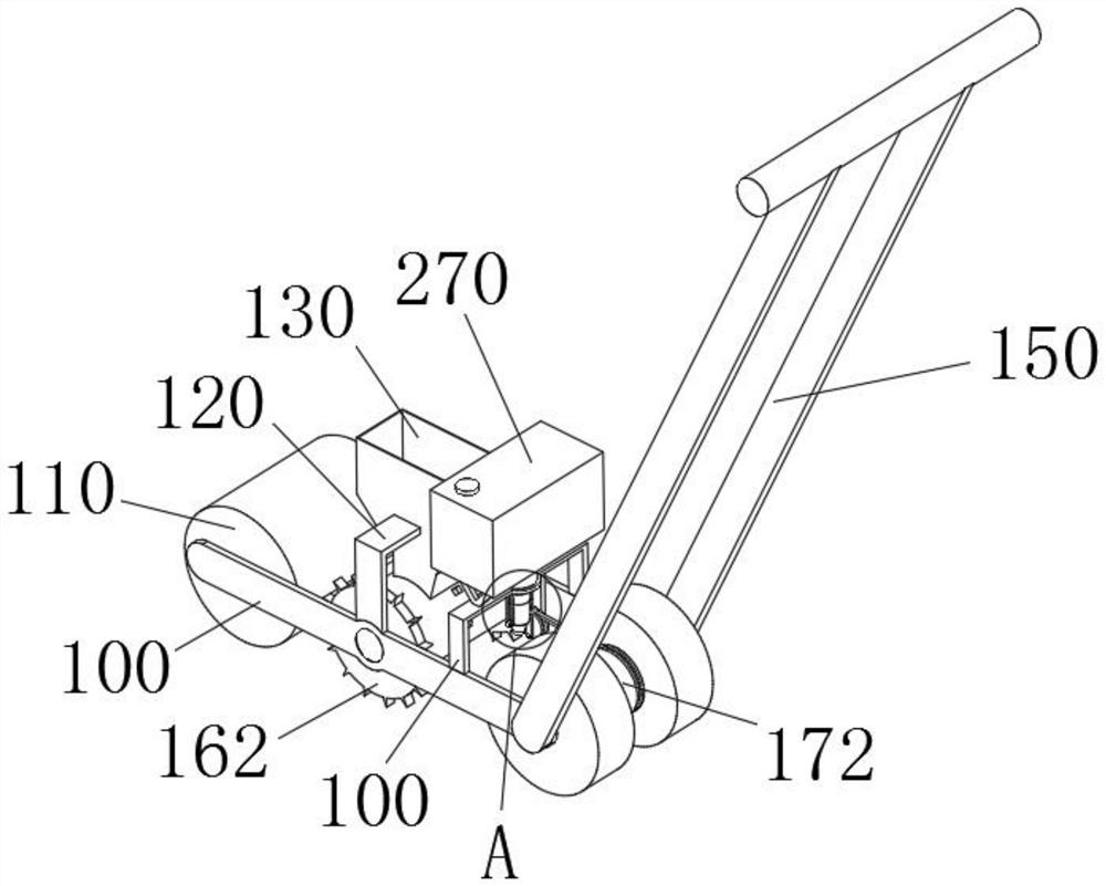 Small agricultural vegetable seeder with spraying function