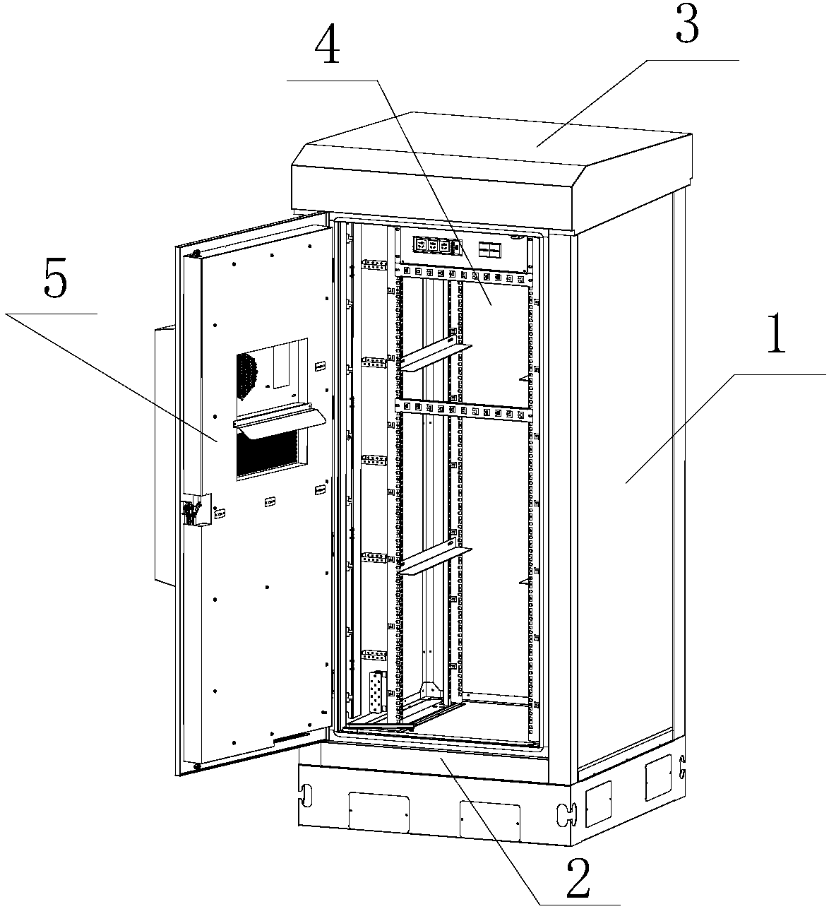 Low-energy consumption insulated outdoor cabinet