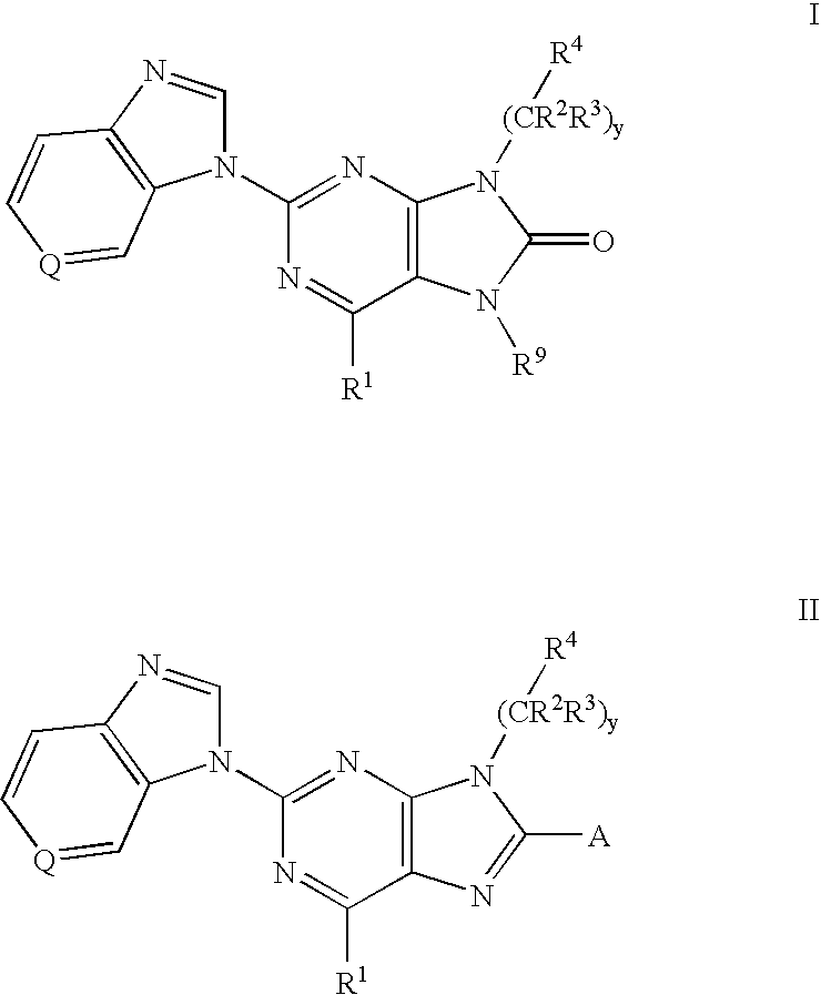 6-substituted 2-(benzimidazolyl)purine and purinone derivatives for immunosuppression