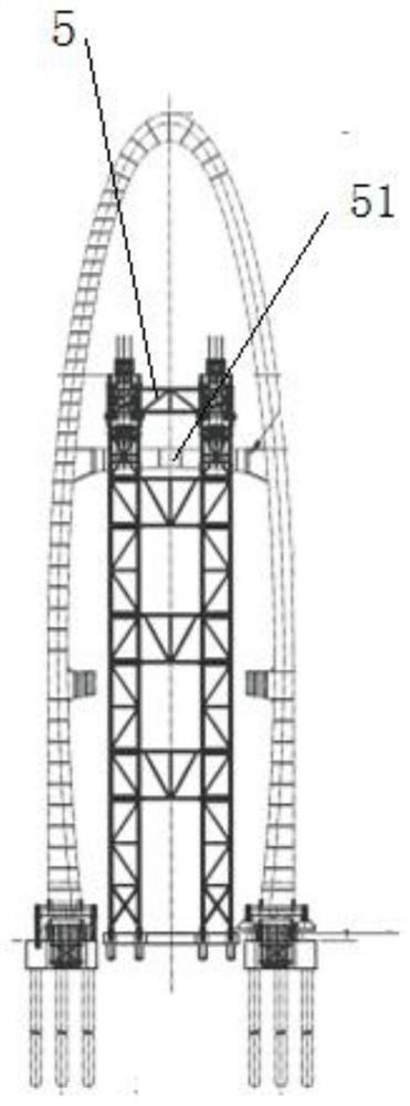 A method for lifting a steel arch tower