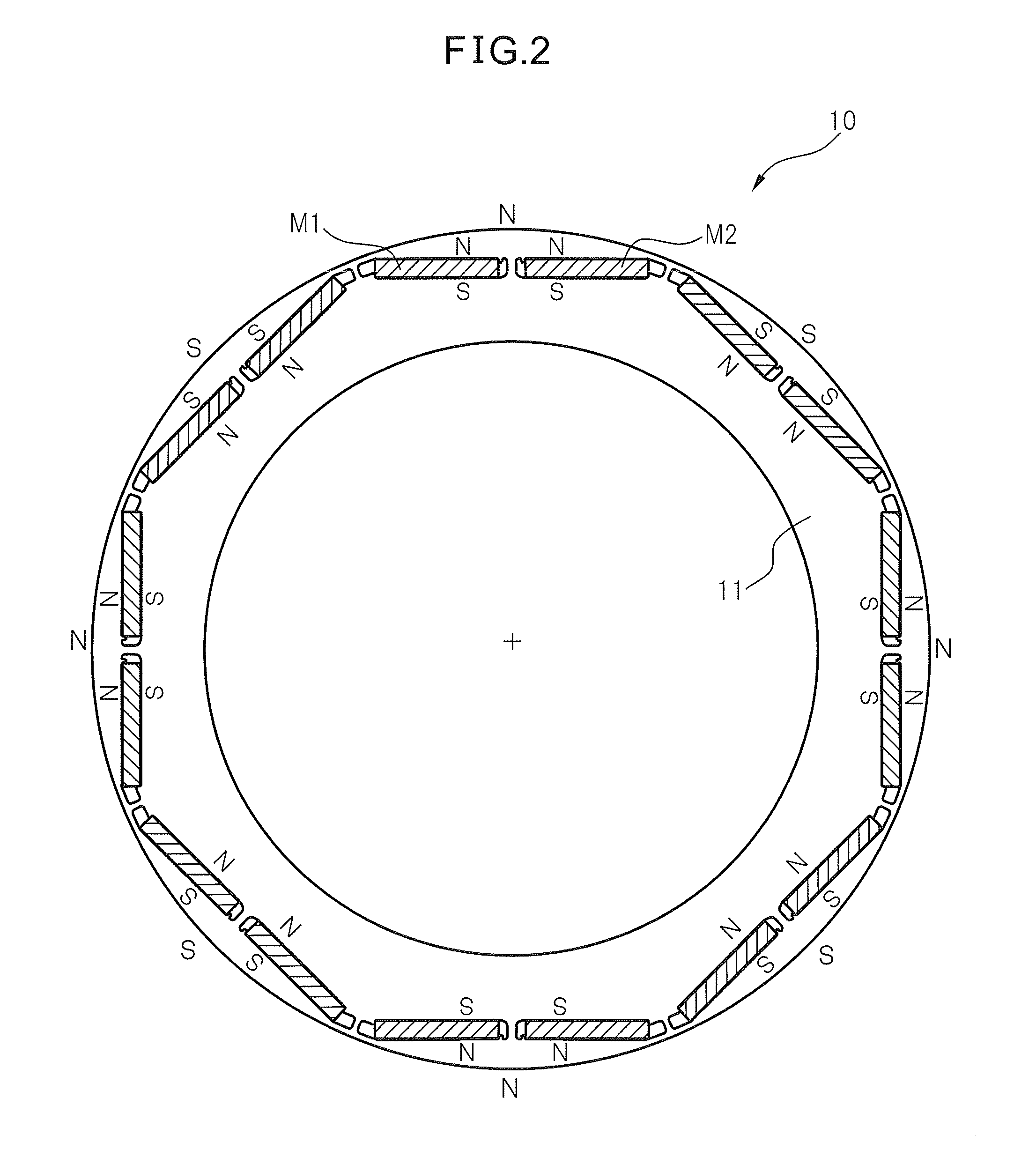 Rotor of permanent magnet synchronous motor, motor and machine tool