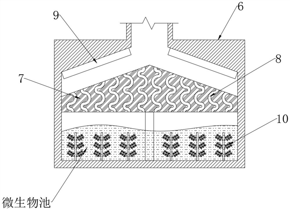 Self-cleaning type deoiling device for filtering oil-containing waste gas