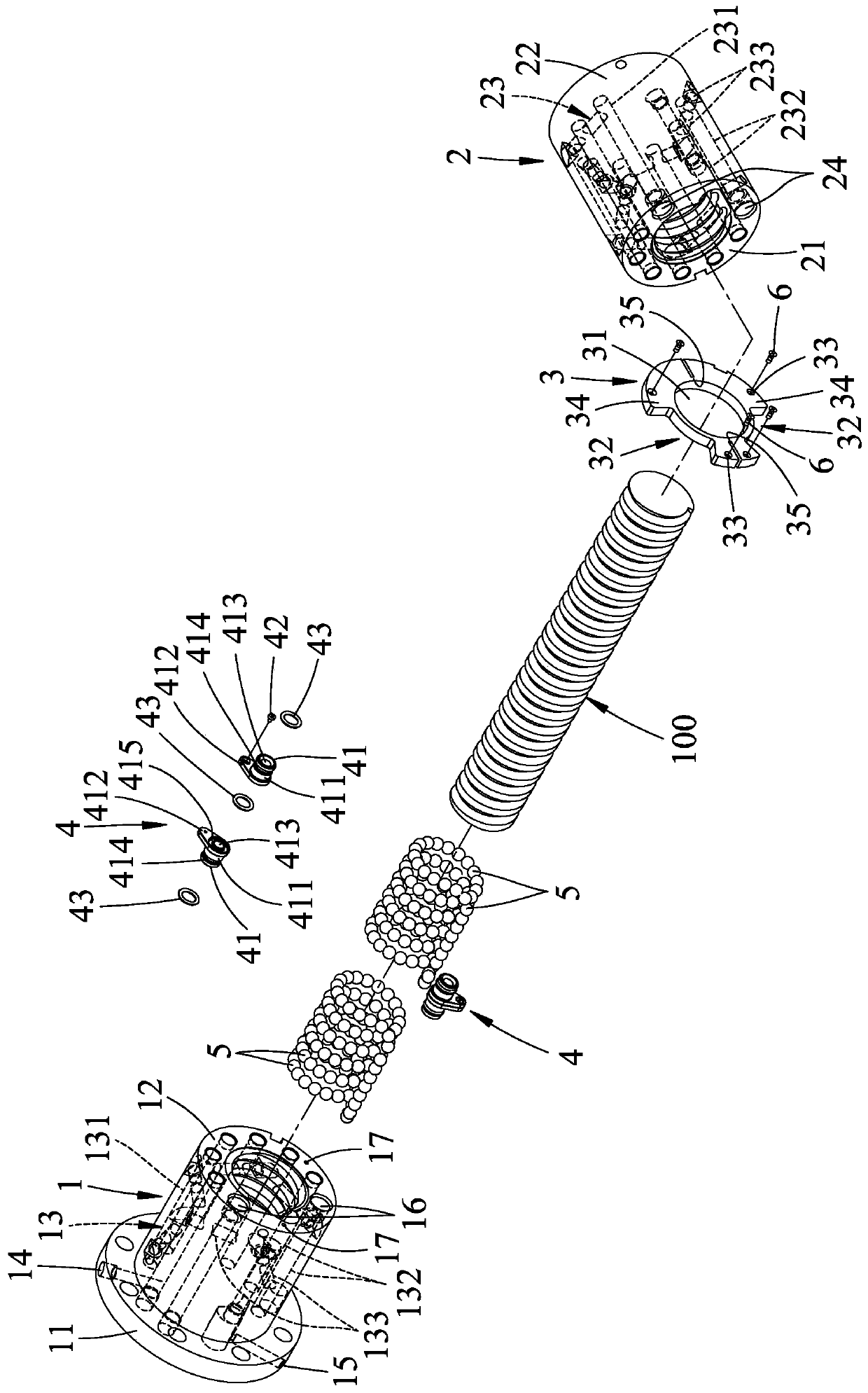 Double Nut Cooled Ball Screw