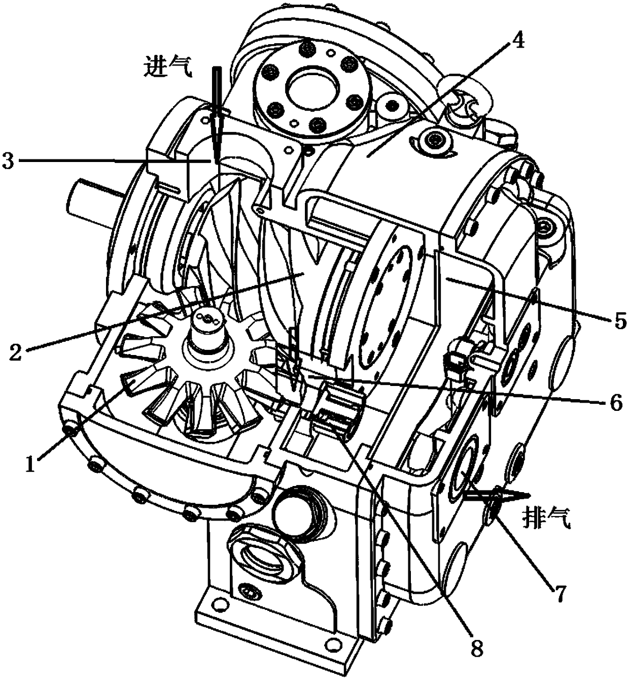 Movable type single screw compressor