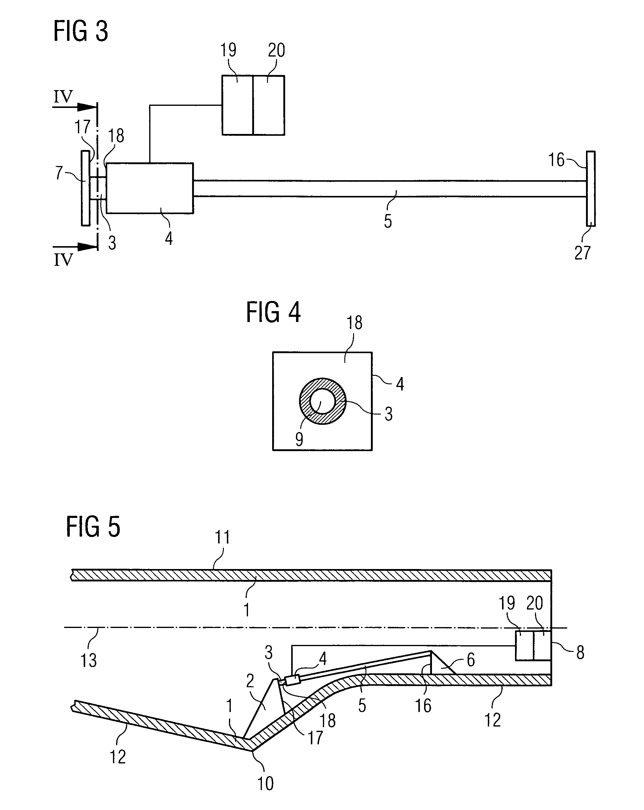 Method and sensor setup for determination of deflection and/or strain for failure detection