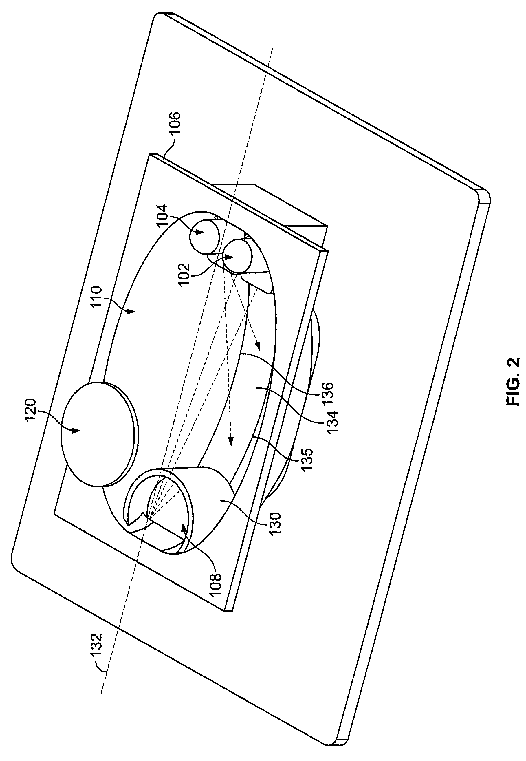 Gas Sensor Array with a Light Channel in the Form of a Conical Section Rotational Member