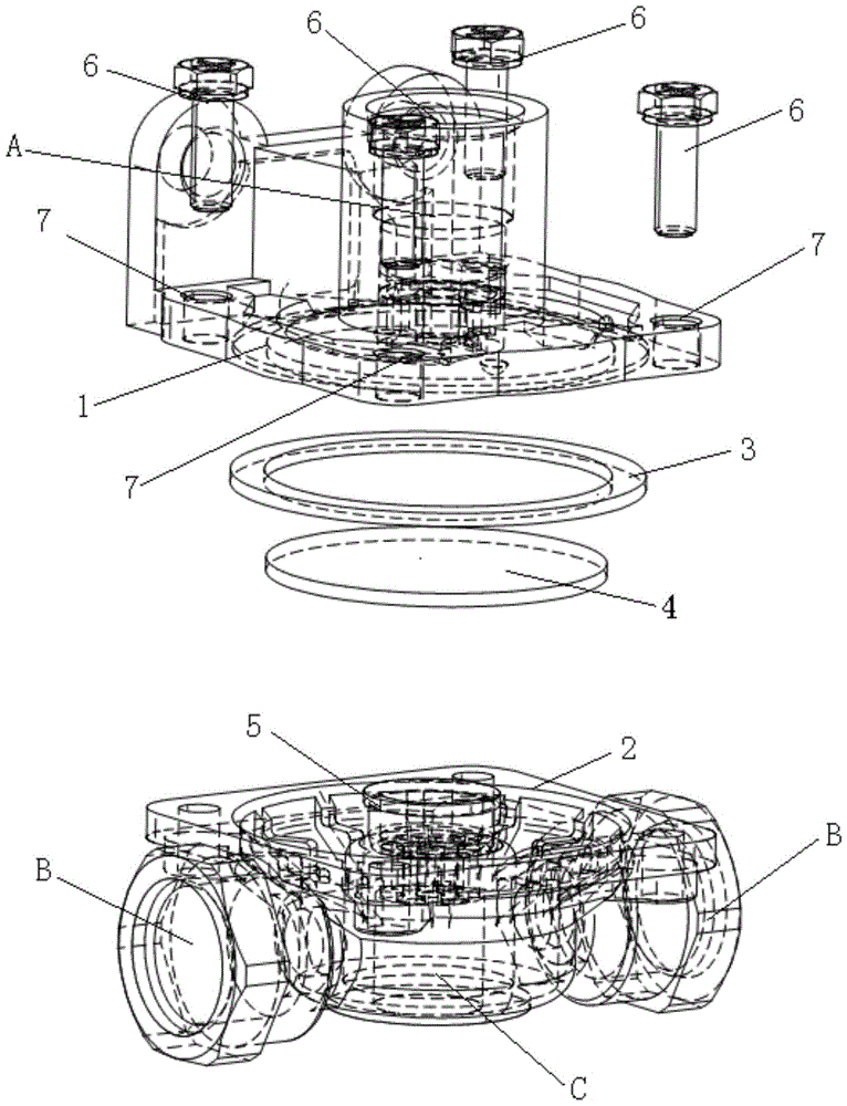 A built-in diaphragm and quick release valve for quick release valve for automobile air pressure brake