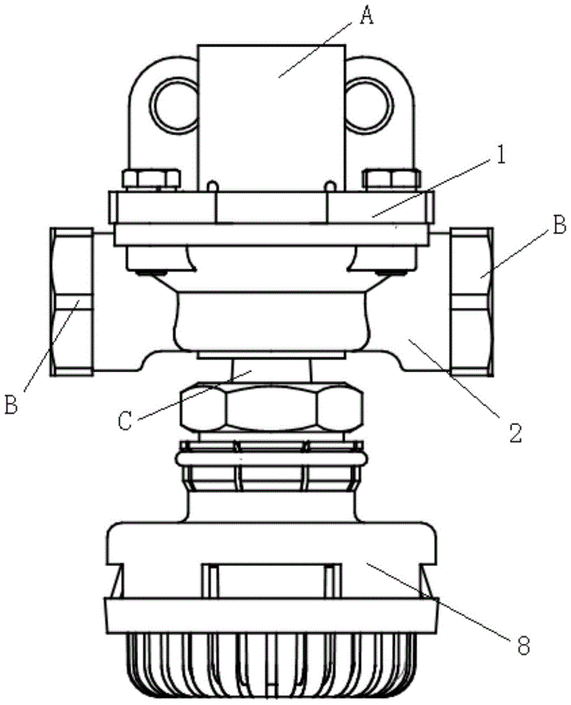 A built-in diaphragm and quick release valve for quick release valve for automobile air pressure brake