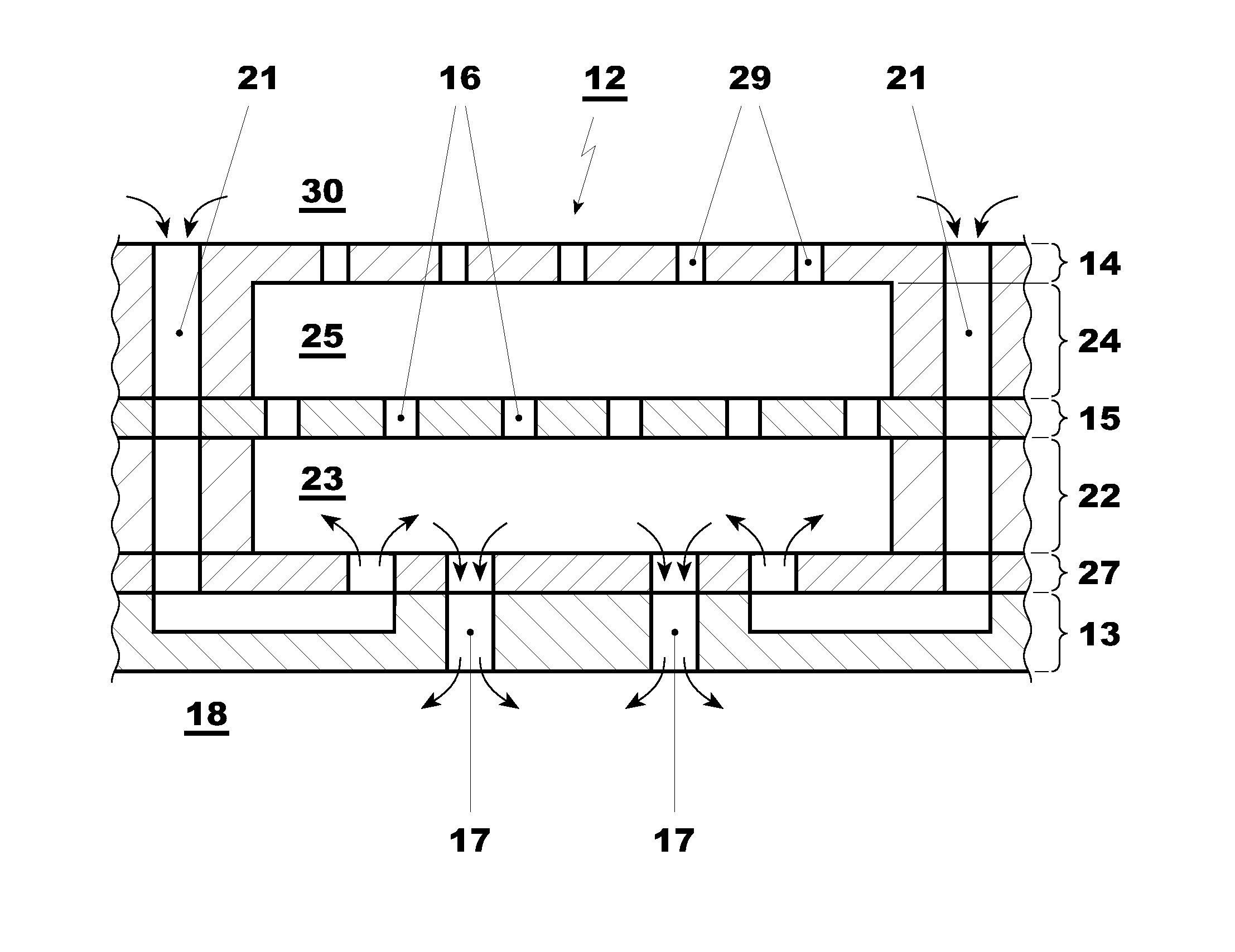 Combustion device for a gas turbine
