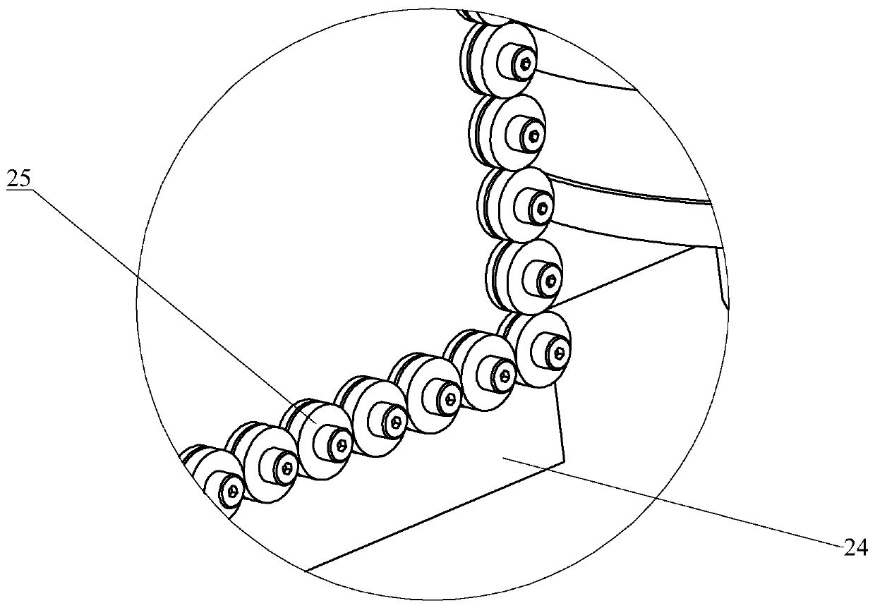 Beading structure of a fully automatic beading machine