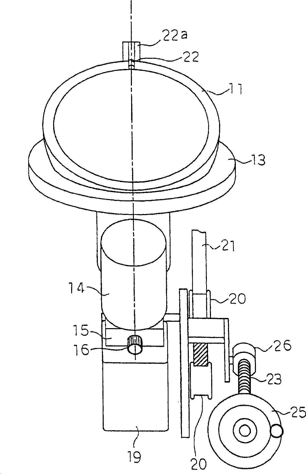 Device for grinding lens sphere
