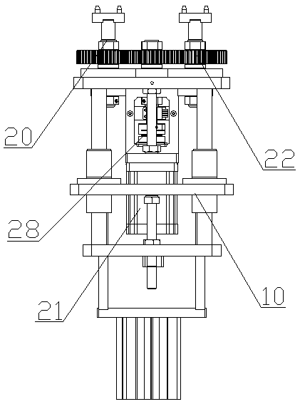 Synchronous jack-up and rotating device