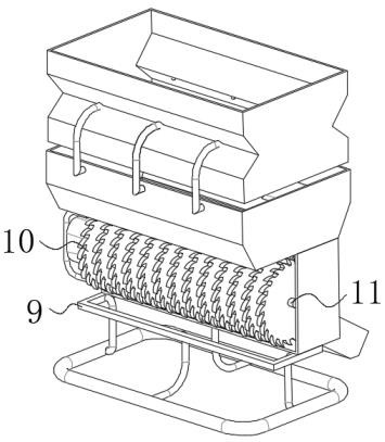 Material returning device for non-woven fabric production