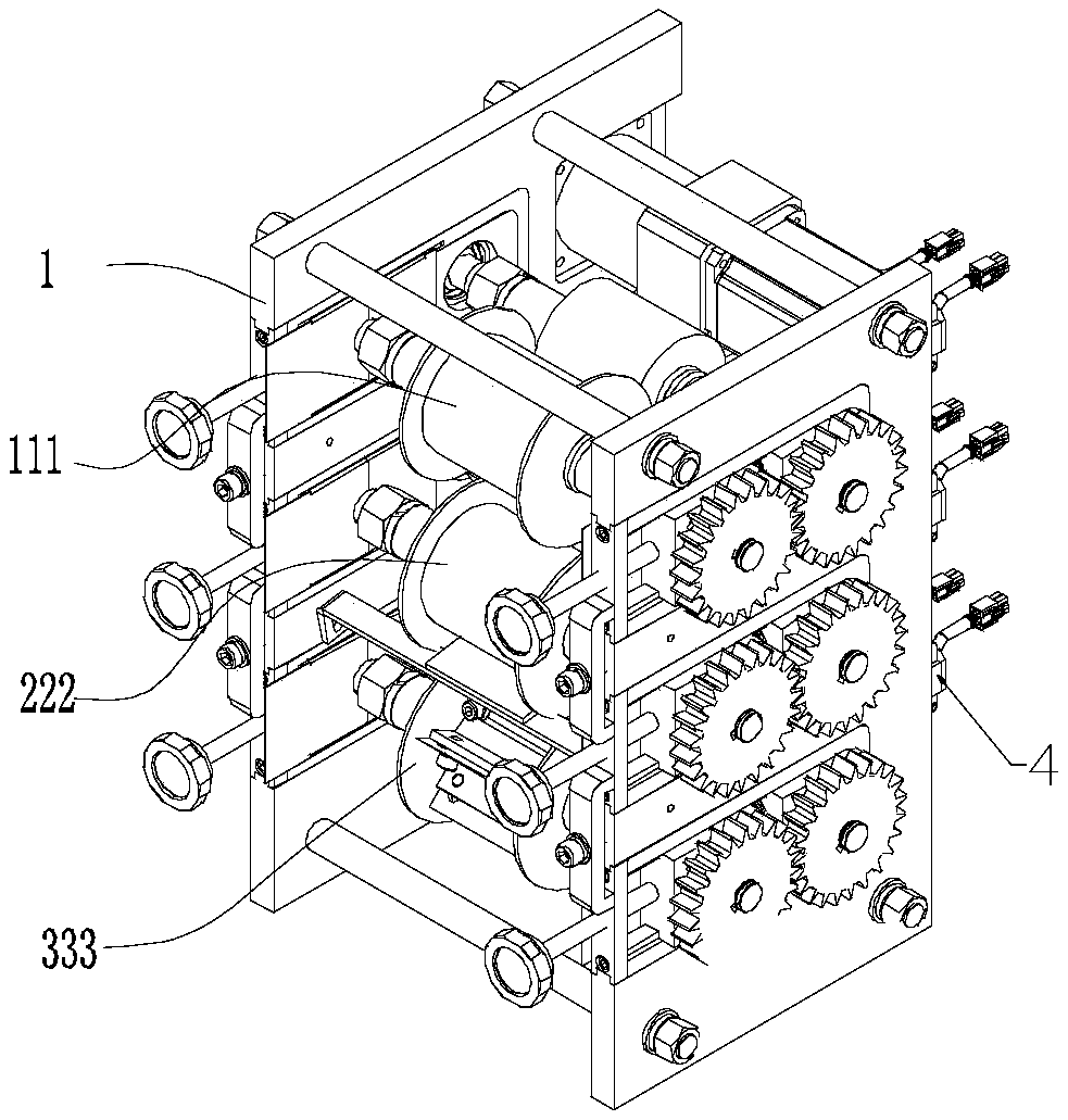 Sectional cutting mechanism of food cut-flower machine
