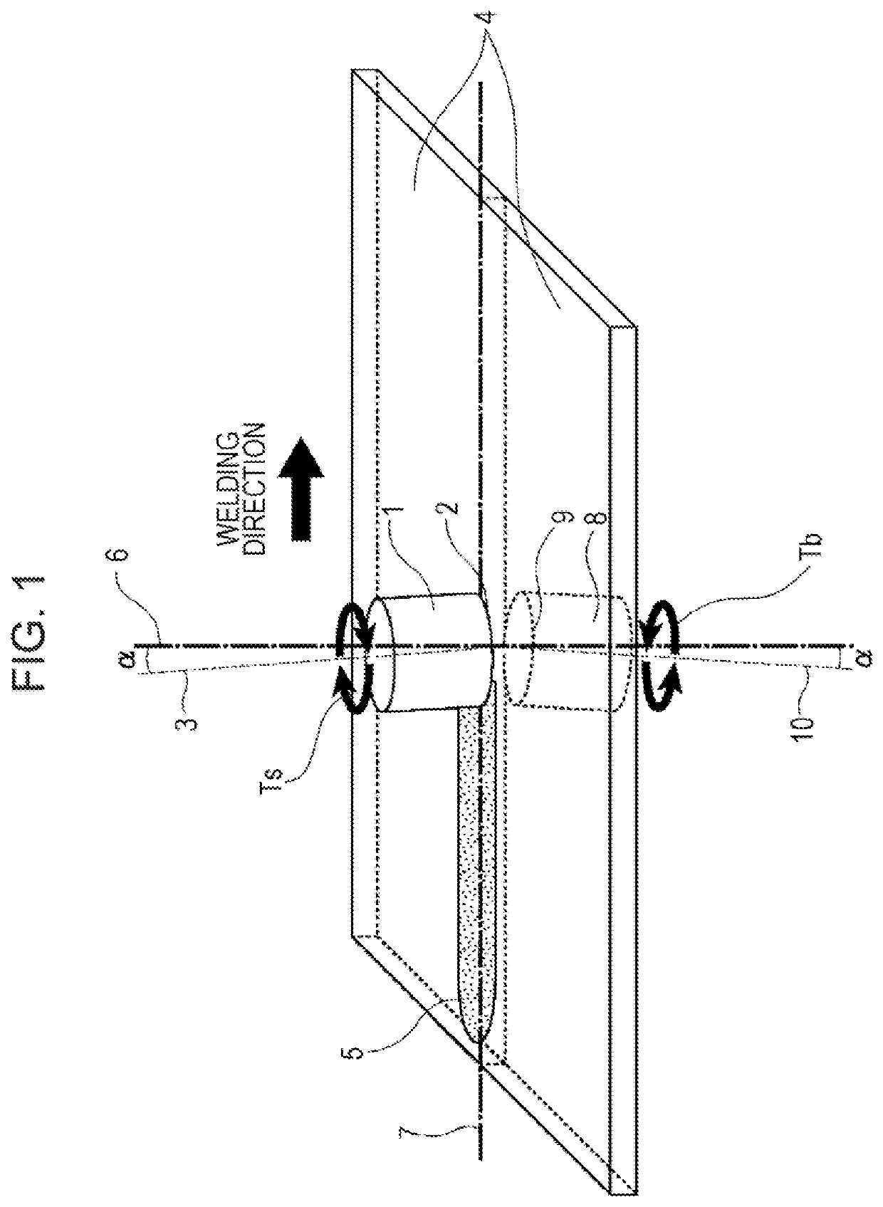 Rotating tool for double-sided friction stir welding, double-sided friction stir welding apparatus, and double-sided friction stir welding method