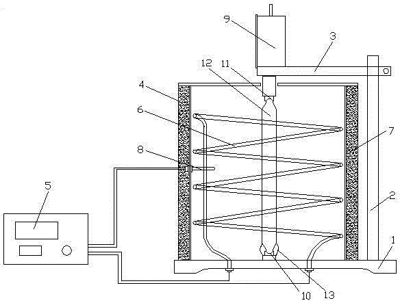 Device for measuring expansion rate of oil well cement test block