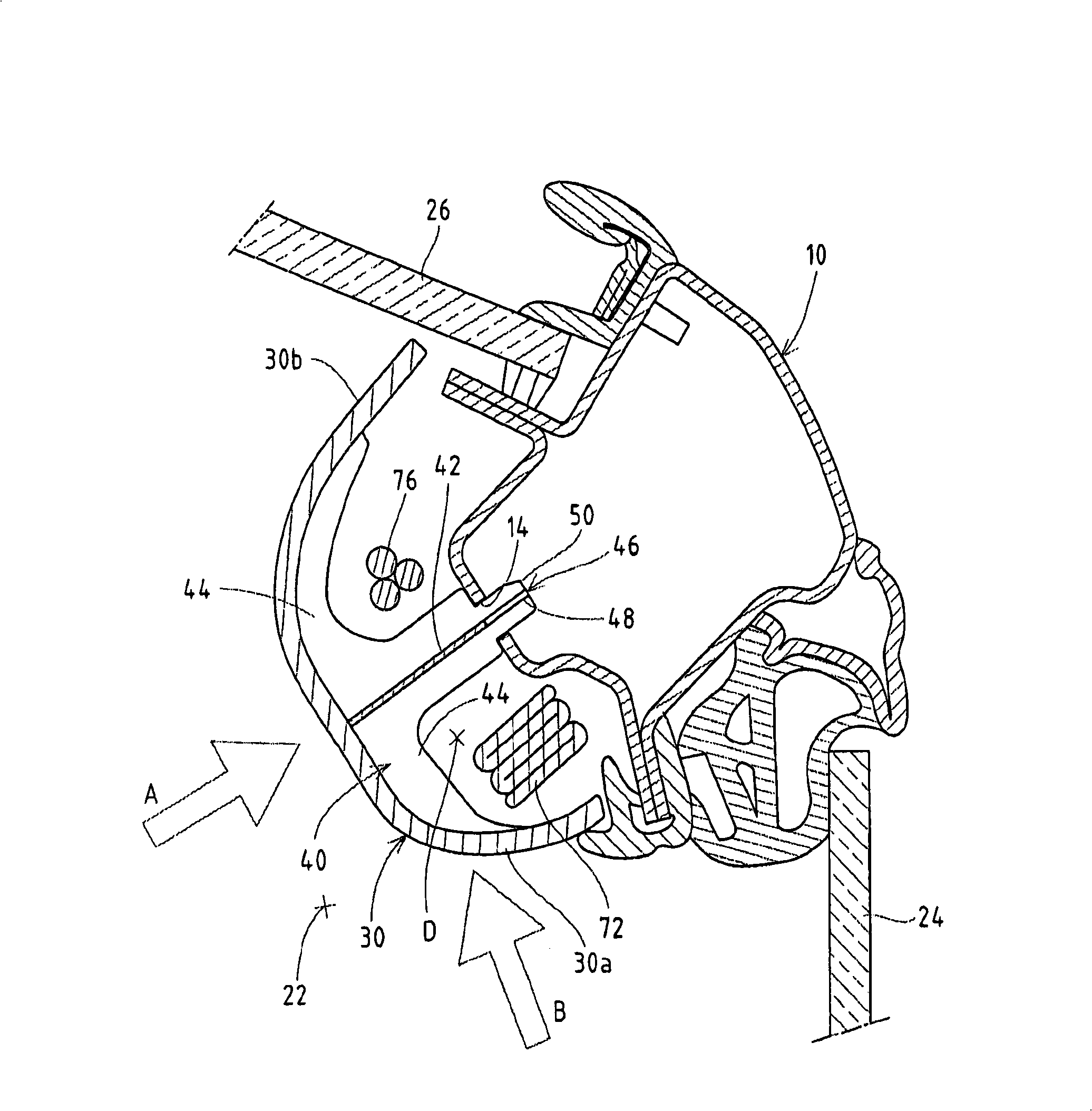 Interior parts for a vehicle