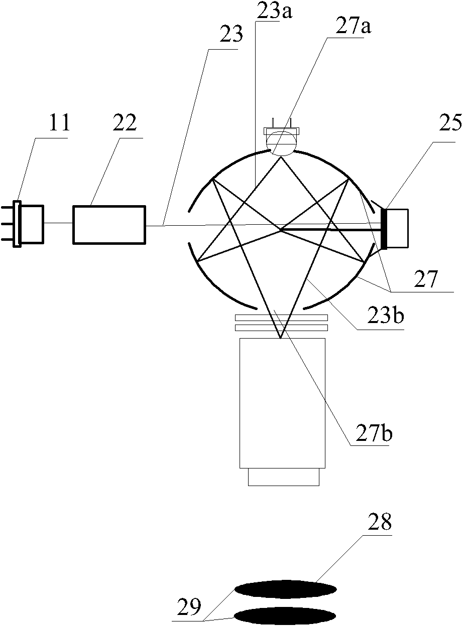 Single light source bio-aerosol particle detecting apparatus