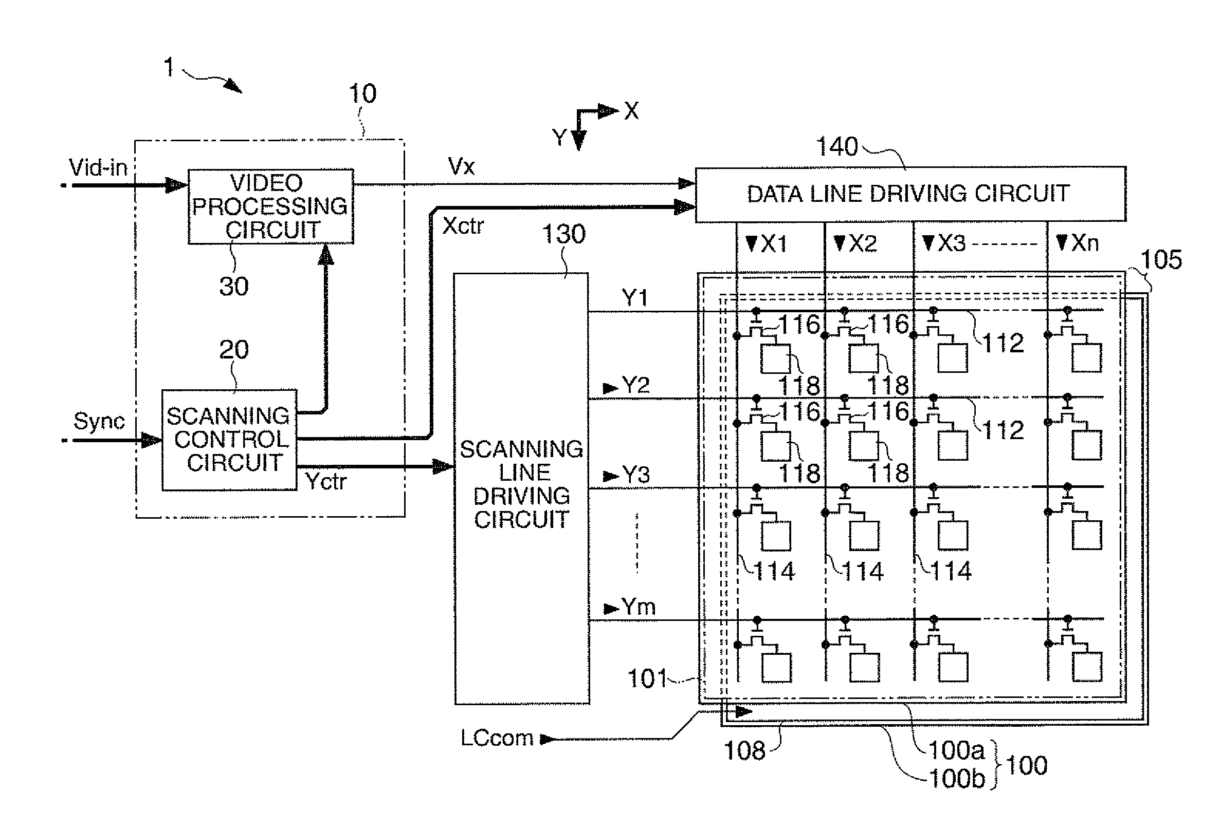 Video processing circuit, video processing method, liquid crystal display apparatus and electronic device