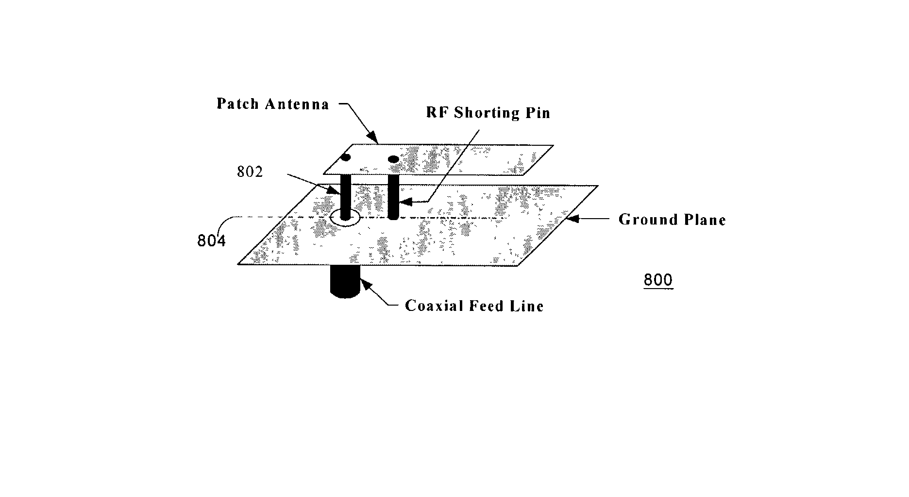 Miniaturized reverse-fed planar inverted F antenna
