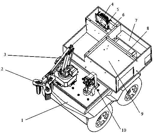 Grabbing operation system for mobile robot and control method
