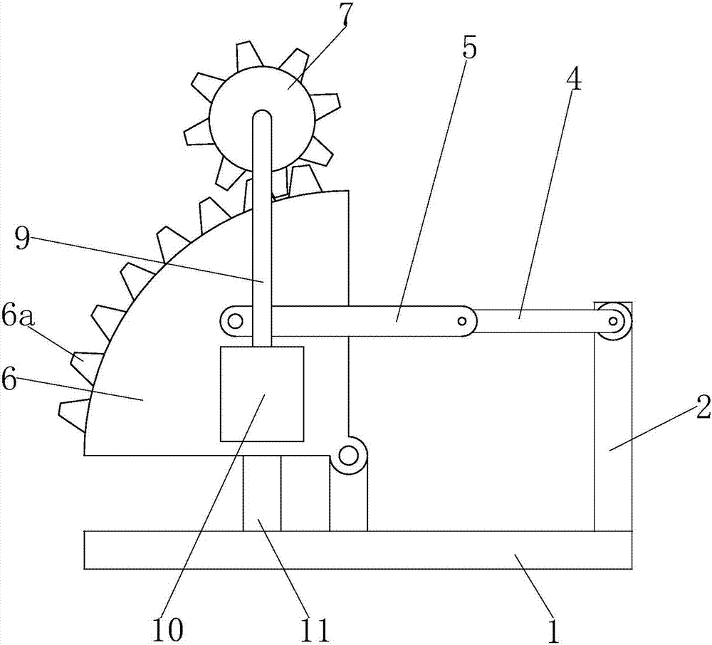 Indicating device for processing line tail end discharging and cartonning