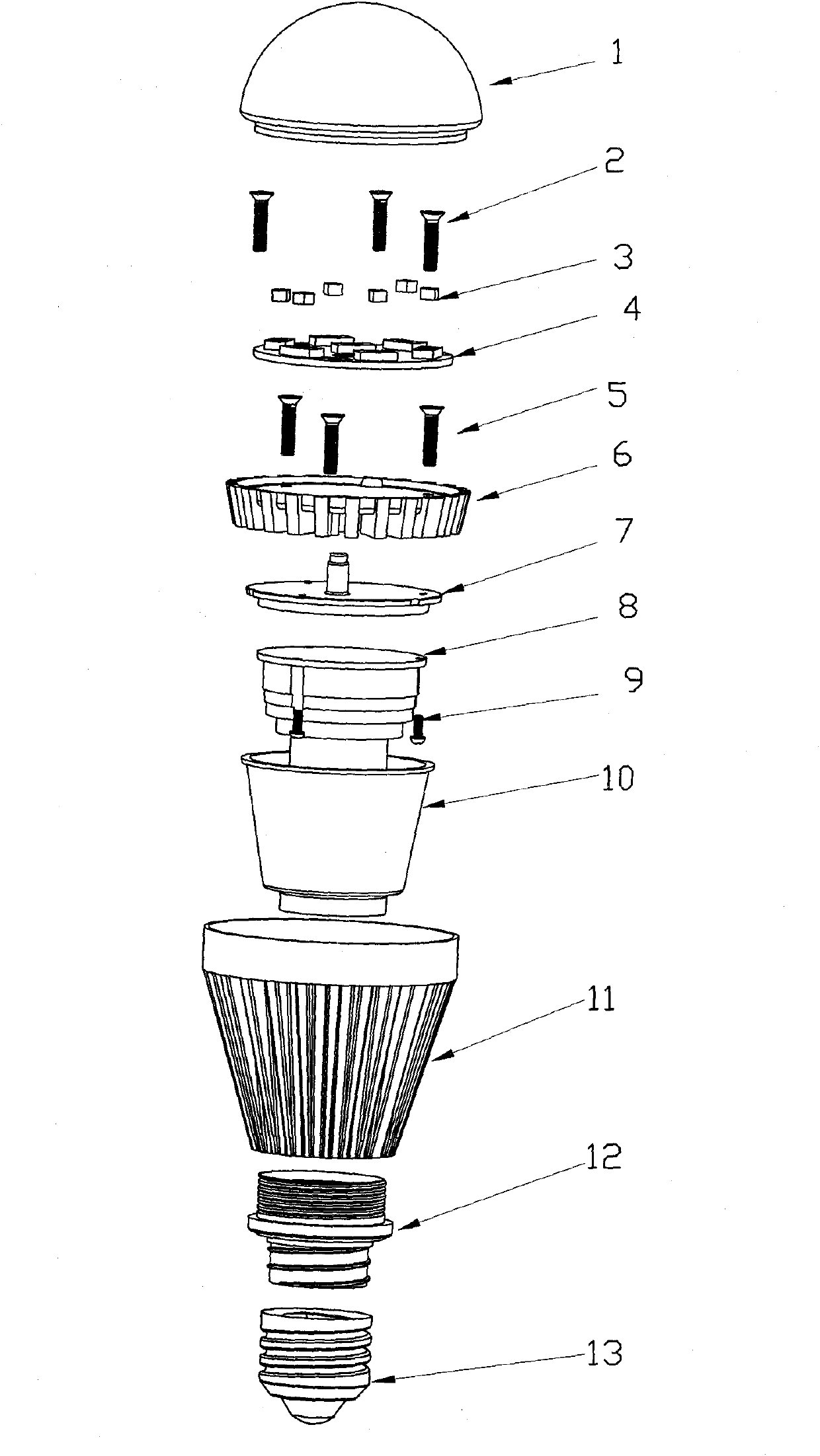 Light emitting diode (LED) bulb lamp