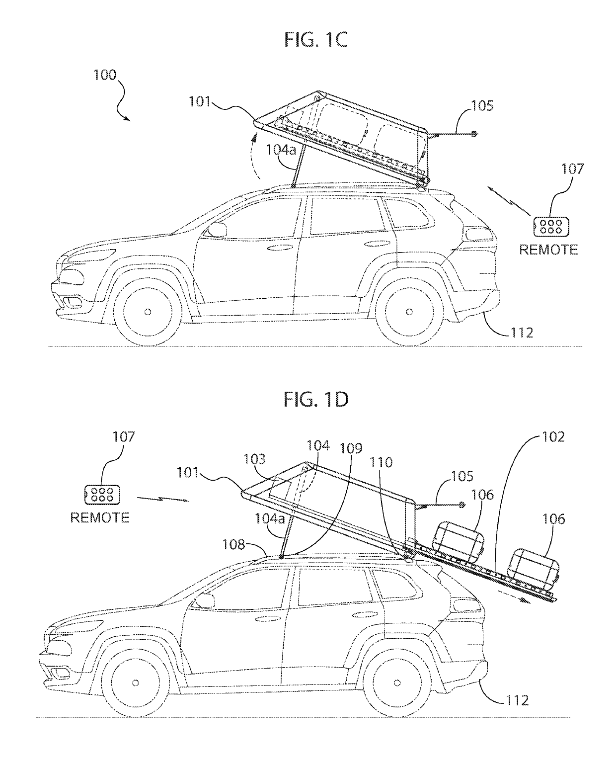 Automated self-loading cargo carrier for vehicles