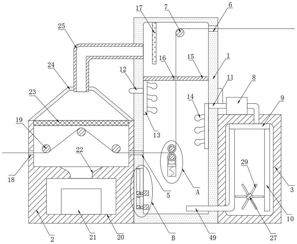 Coloring device for colored spun yarn processing and processing method thereof