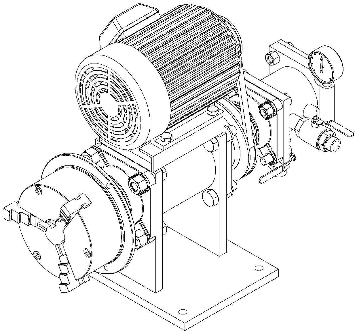 A metal wire drawing machine