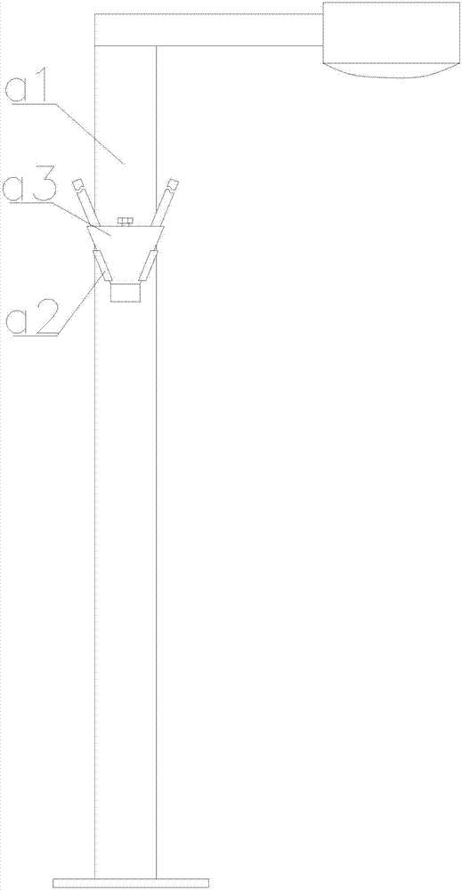 Municipal street lamp and device for loading and unloading national flag on street lamp