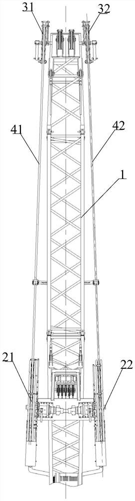 Pipe cavity exhaust device for main oil pipes and continuous wall grab machine