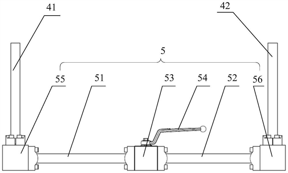 Pipe cavity exhaust device for main oil pipes and continuous wall grab machine