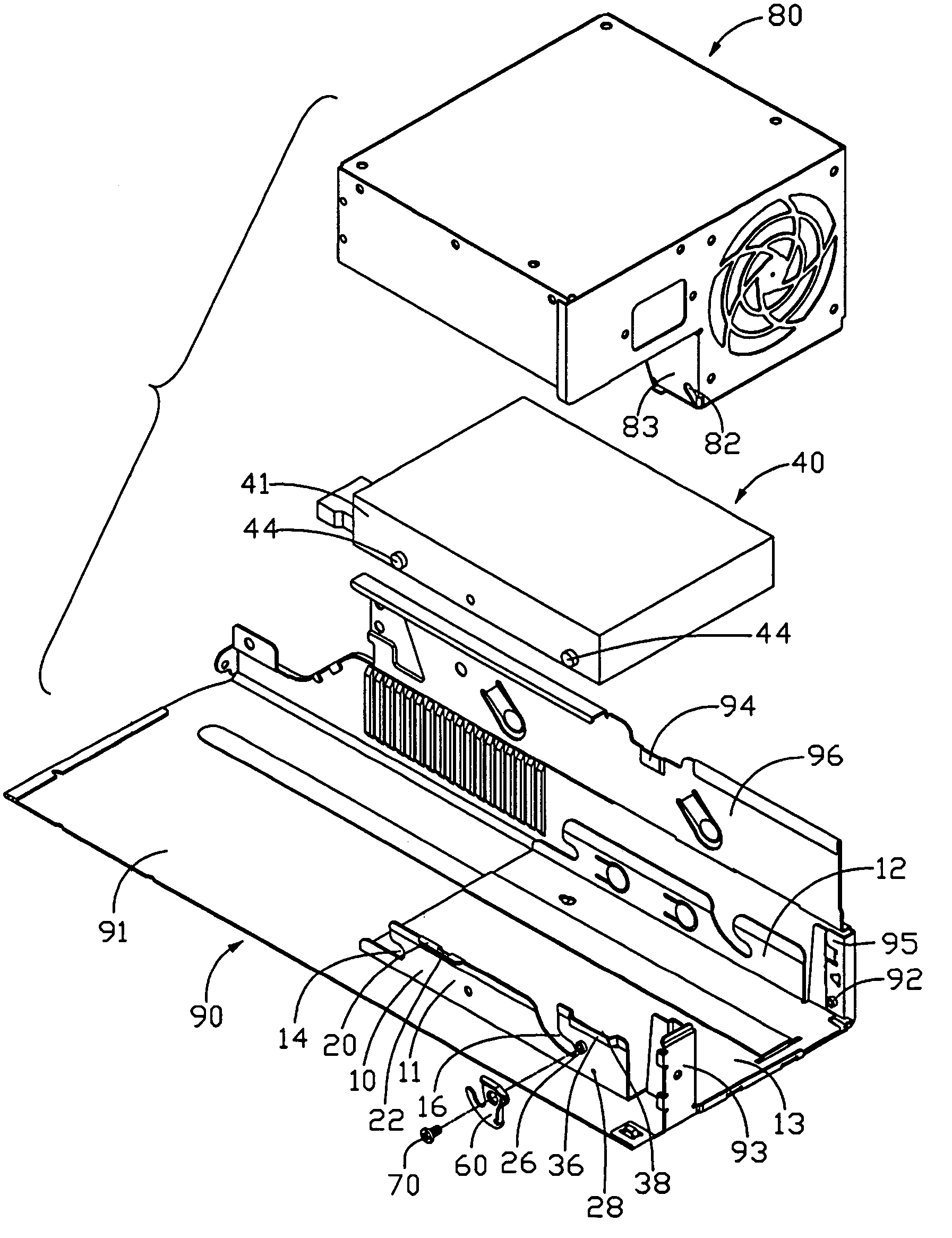 Mounting mechanism for storage device
