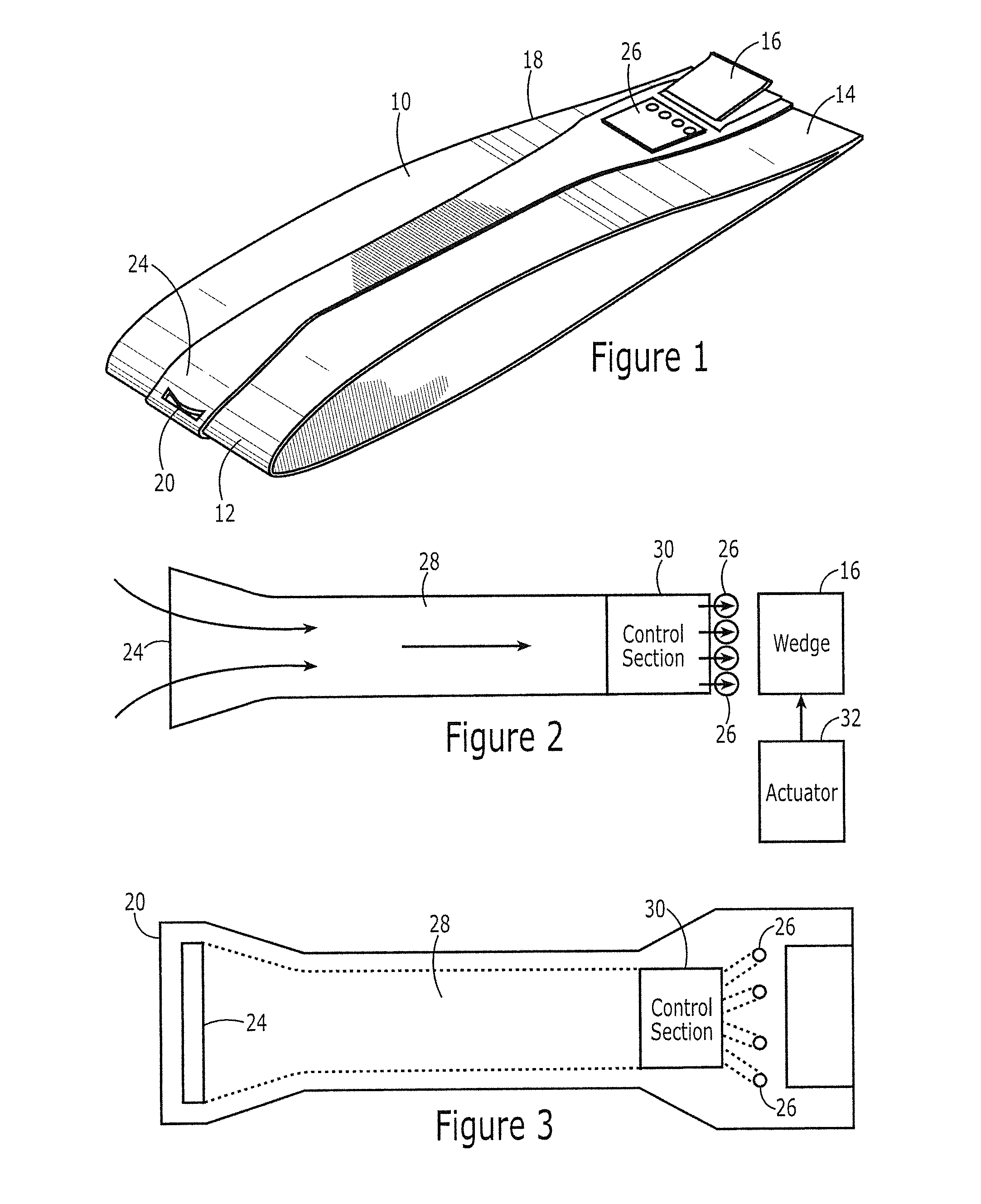 Flow control structure and associated method for controlling attachment with a control surface
