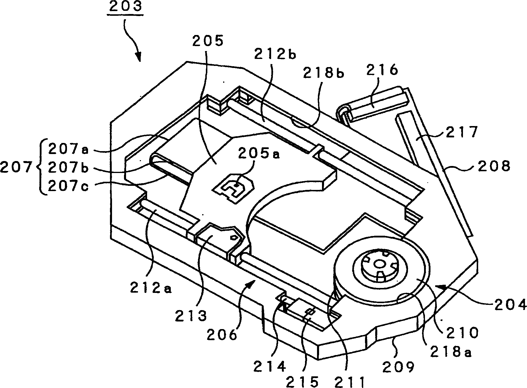 Disc drive apparatus, disc drive unit and optical pickup device