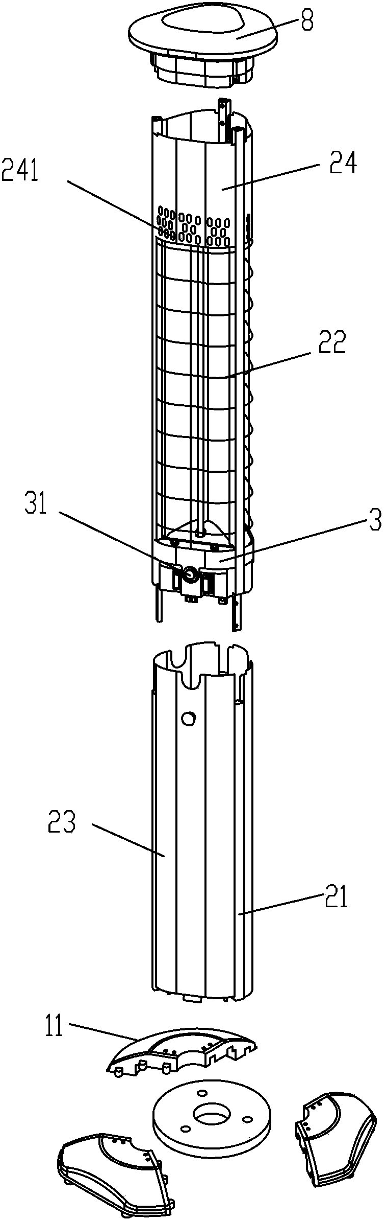 Electric heating furnace