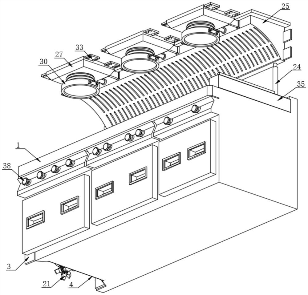 Vertical safe western kitchen combined furnace with stable exhaust effect