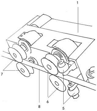 Bulge detection device and detection method in an automatic wiring control system